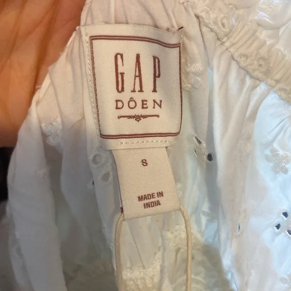 NWT Gap x Doen eyelet smocked embroidered midi maxi dress - Picture 7 of 13